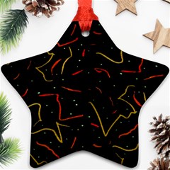 Lines Abstract Print Ornament (star)