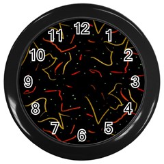 Lines Abstract Print Wall Clock (black)