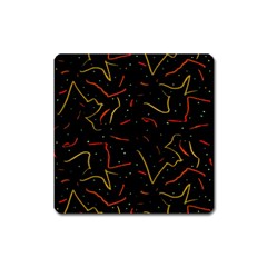 Lines Abstract Print Square Magnet by dflcprints