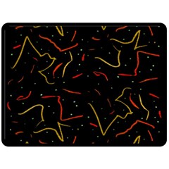 Lines Abstract Print Fleece Blanket (large)  by dflcprints