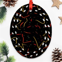 Lines Abstract Print Ornament (oval Filigree)