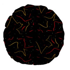 Lines Abstract Print Large 18  Premium Flano Round Cushions by dflcprints