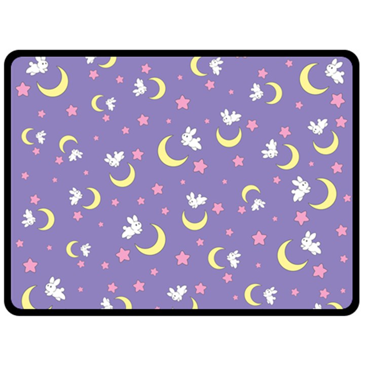 Rabbit of the Moon Fleece Blanket (Extra Large)