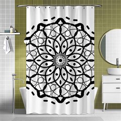 Textura Model Texture Design Lines Shower Curtain 48  X 72  (small)  by Simbadda