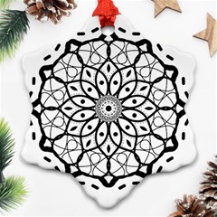 Textura Model Texture Design Lines Snowflake Ornament (two Sides) by Simbadda