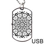 Textura Model Texture Design Lines Dog Tag USB Flash (One Side) Front