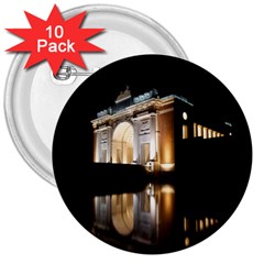 Menin Gate Ieper Monument 3  Buttons (10 Pack)  by Simbadda