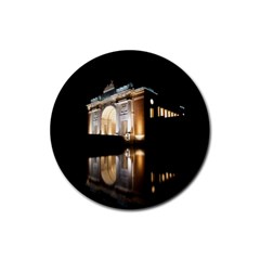 Menin Gate Ieper Monument Rubber Coaster (round)  by Simbadda