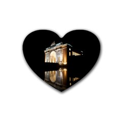 Menin Gate Ieper Monument Rubber Coaster (heart)  by Simbadda