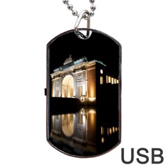 Menin Gate Ieper Monument Dog Tag Usb Flash (one Side) by Simbadda