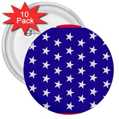 Day Independence July Background 3  Buttons (10 Pack)  by Simbadda