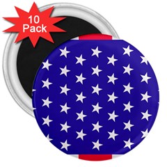 Day Independence July Background 3  Magnets (10 Pack)  by Simbadda