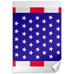 Day Independence July Background Canvas 12  X 18  by Simbadda