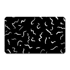 Scribbles Lines Drawing Picture Magnet (rectangular) by Simbadda