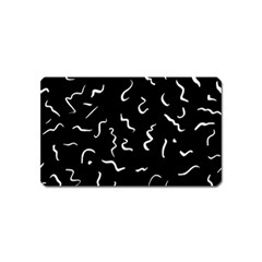 Scribbles Lines Drawing Picture Magnet (name Card) by Simbadda