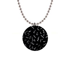 Scribbles Lines Drawing Picture Button Necklaces by Simbadda