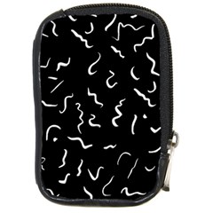 Scribbles Lines Drawing Picture Compact Camera Leather Case by Simbadda