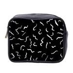 Scribbles Lines Drawing Picture Mini Toiletries Bag (Two Sides) Front