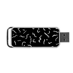 Scribbles Lines Drawing Picture Portable Usb Flash (two Sides) by Simbadda