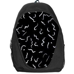 Scribbles Lines Drawing Picture Backpack Bag by Simbadda