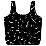 Scribbles Lines Drawing Picture Full Print Recycle Bag (XL) Front