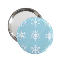 Snowflakes Winter Graphics Weather 2 25  Handbag Mirrors by Simbadda