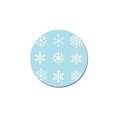 Snowflakes Winter Graphics Weather Golf Ball Marker by Simbadda