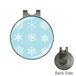 Snowflakes Winter Graphics Weather Hat Clips with Golf Markers Front