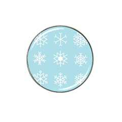 Snowflakes Winter Graphics Weather Hat Clip Ball Marker (10 Pack) by Simbadda