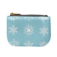 Snowflakes Winter Graphics Weather Mini Coin Purse by Simbadda