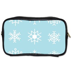 Snowflakes Winter Graphics Weather Toiletries Bag (one Side) by Simbadda