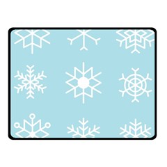 Snowflakes Winter Graphics Weather Fleece Blanket (small) by Simbadda