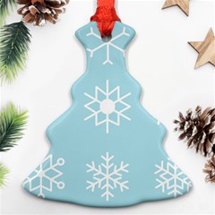 Snowflakes Winter Graphics Weather Ornament (christmas Tree)  by Simbadda