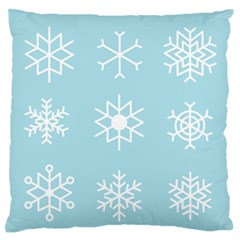 Snowflakes Winter Graphics Weather Standard Flano Cushion Case (one Side) by Simbadda