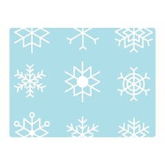 Snowflakes Winter Graphics Weather Double Sided Flano Blanket (mini)  by Simbadda