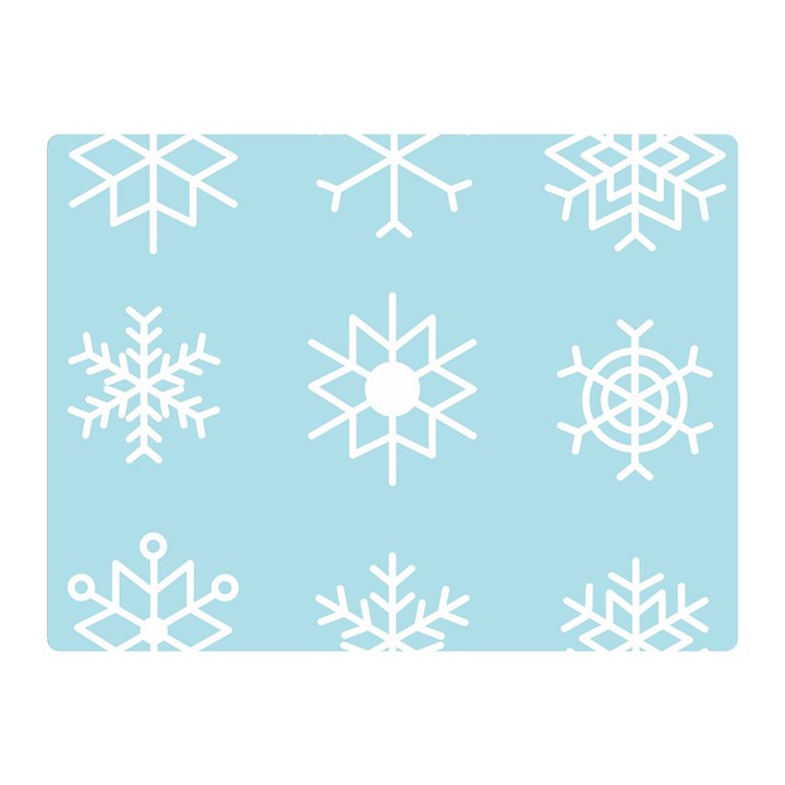 Snowflakes Winter Graphics Weather Double Sided Flano Blanket (Mini) 