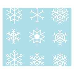 Snowflakes Winter Graphics Weather Double Sided Flano Blanket (small)  by Simbadda