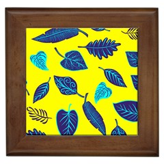 Leaves Pattern Picture Detail Framed Tiles by Simbadda