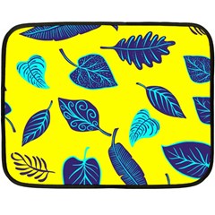 Leaves Pattern Picture Detail Fleece Blanket (mini) by Simbadda