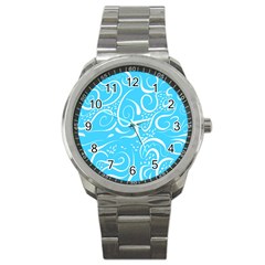 Scribble Reason Design Pattern Sport Metal Watch by Simbadda