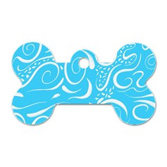 Scribble Reason Design Pattern Dog Tag Bone (two Sides)