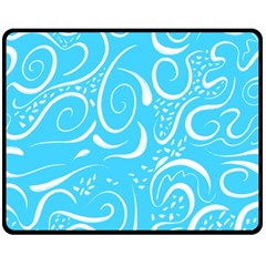 Scribble Reason Design Pattern Double Sided Fleece Blanket (medium)  by Simbadda