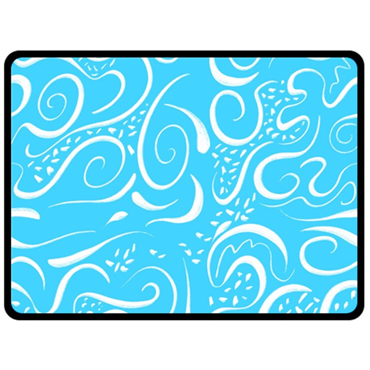 Scribble Reason Design Pattern Double Sided Fleece Blanket (Large) 