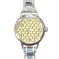 Guitar Guitars Music Instrument Round Italian Charm Watch by Simbadda