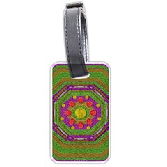 Flowers In Rainbows For Ornate Joy Luggage Tags (one Side)  by pepitasart