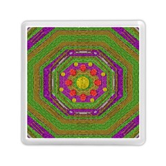 Flowers In Rainbows For Ornate Joy Memory Card Reader (square) by pepitasart