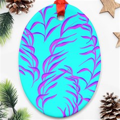 Branches Leaves Colors Summer Ornament (oval) by Simbadda