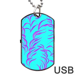 Branches Leaves Colors Summer Dog Tag Usb Flash (two Sides) by Simbadda