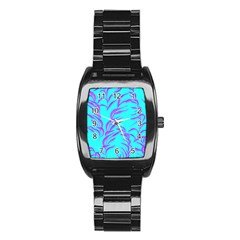 Branches Leaves Colors Summer Stainless Steel Barrel Watch by Simbadda