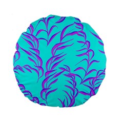 Branches Leaves Colors Summer Standard 15  Premium Flano Round Cushions by Simbadda